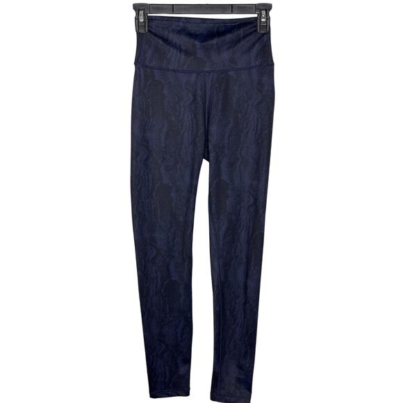 Anthropologie x AllFenix Navy Blue Pattern Leggings Small - Picture 1 of 7